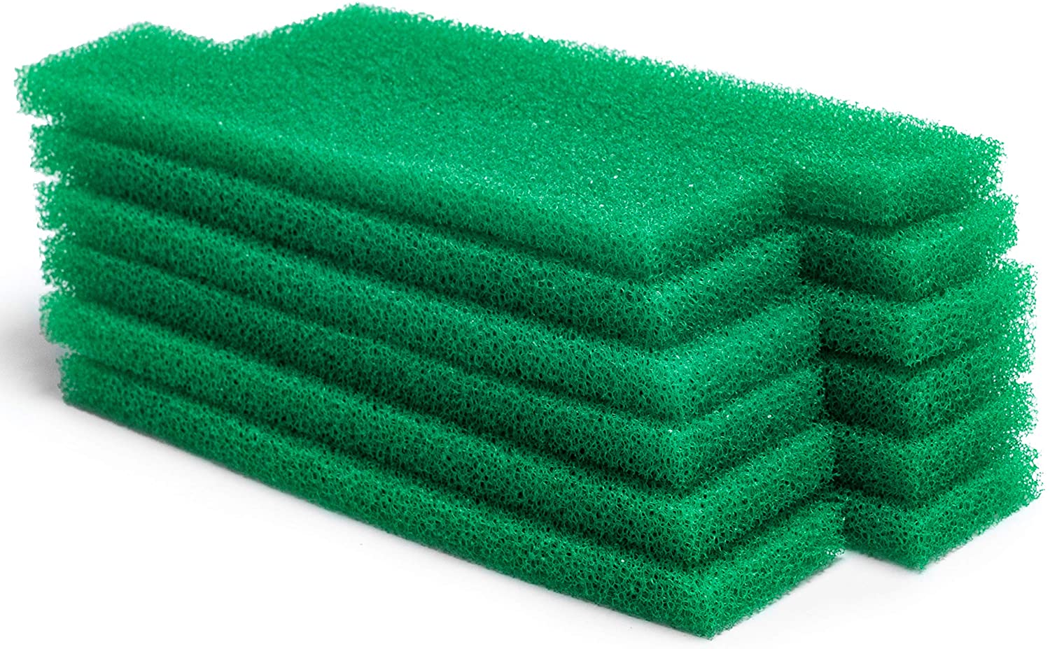 LTWHOME Compatible Green Coarse Filter Foams Replacement for All Pond Solutions FW Range Nano Fish Tanks, FW-14 (Pack of 12)