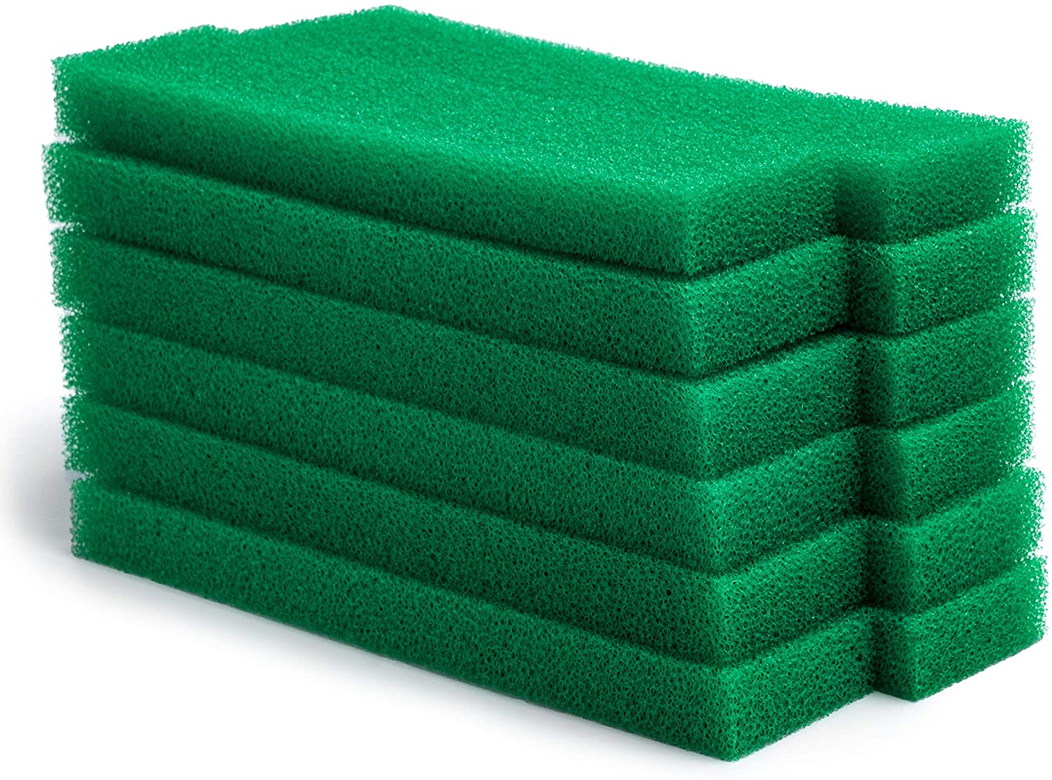 LTWHOME Compatible Green Coarse Filter Foams Replacement for All Pond Solutions FW Range Nano Fish Tanks, FW-29 (Pack of 12)