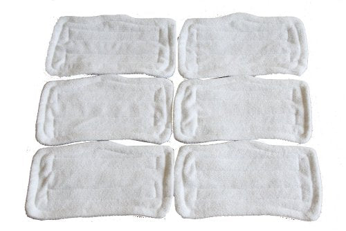 LTWHOME Microfiber Pads Washable Suitable for Shark Steam Mop S3101 (Pack of 6)