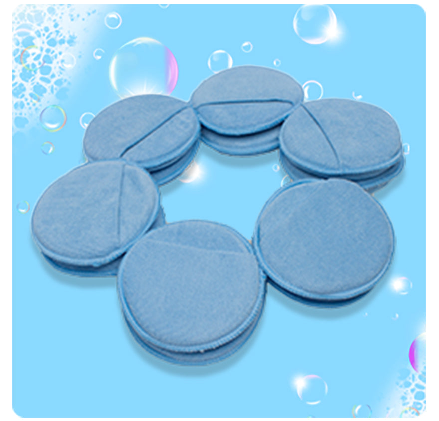 LTWHOME Blue Microfiber Wax Polish Applicator Cleaning Detailing Foam Sponge Pad with Finger Pocket for Cars Part Number CWABH(Pack of 12)