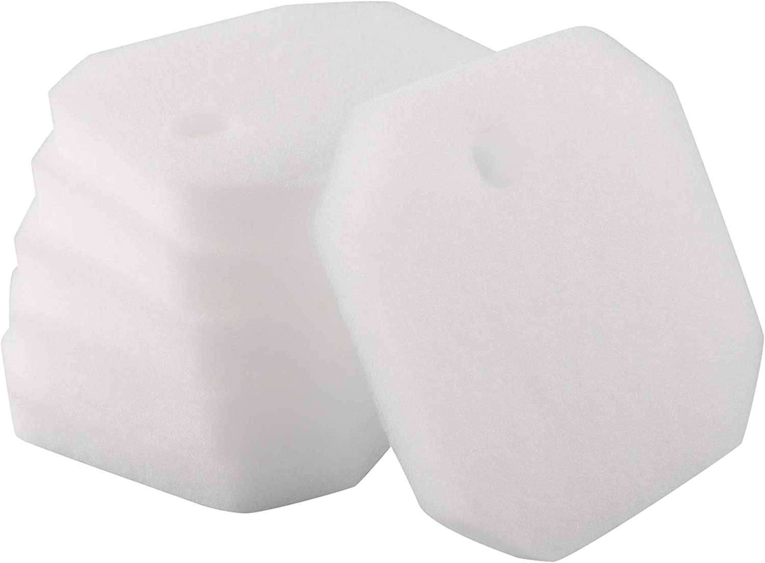 LTWHOME Replacement White Fine Filter Pads Compatible with 2616225 Professional 2222/2324 and Experience 150/250/250T (Pack of 6)