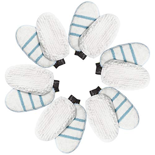 LTWHOME Replacement Microfiber Pads and Coral Pads Set Compatible with Black+Decker SteaMitt FSHSMPA-XJ (Pack of 12)