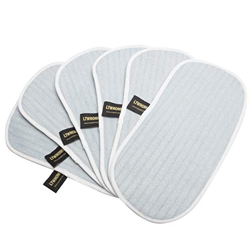 LTWHOME Replacement Microfiber Cleaning Pads Fit for Hoover SSS1500 SteamJet Express Steam Mop (Pack of 6)