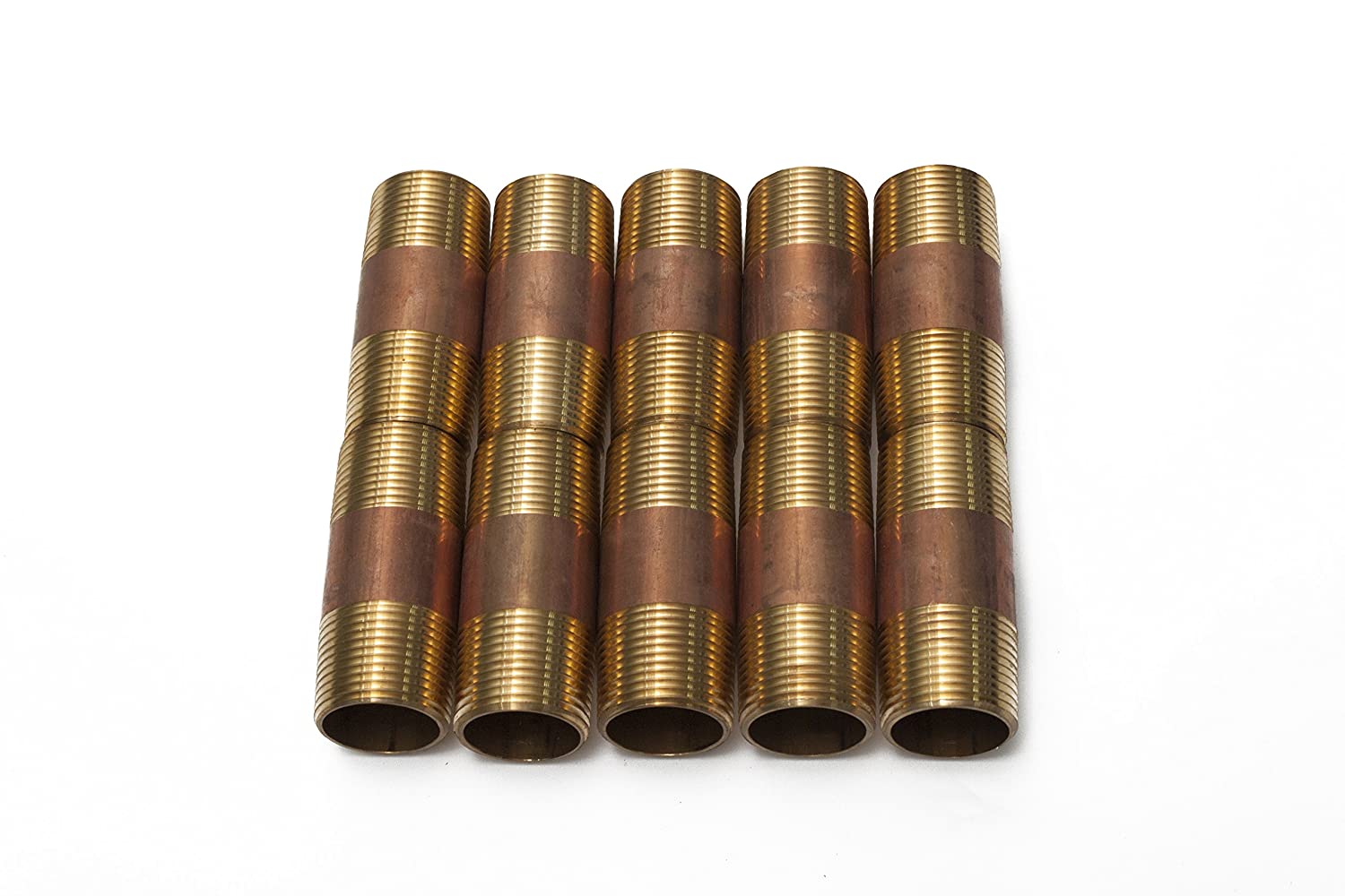 LTWFITTING Brass Pipe 3 Inch Long Nipples Fitting 1 Inch Male NPT Air Water(Pack of 10)