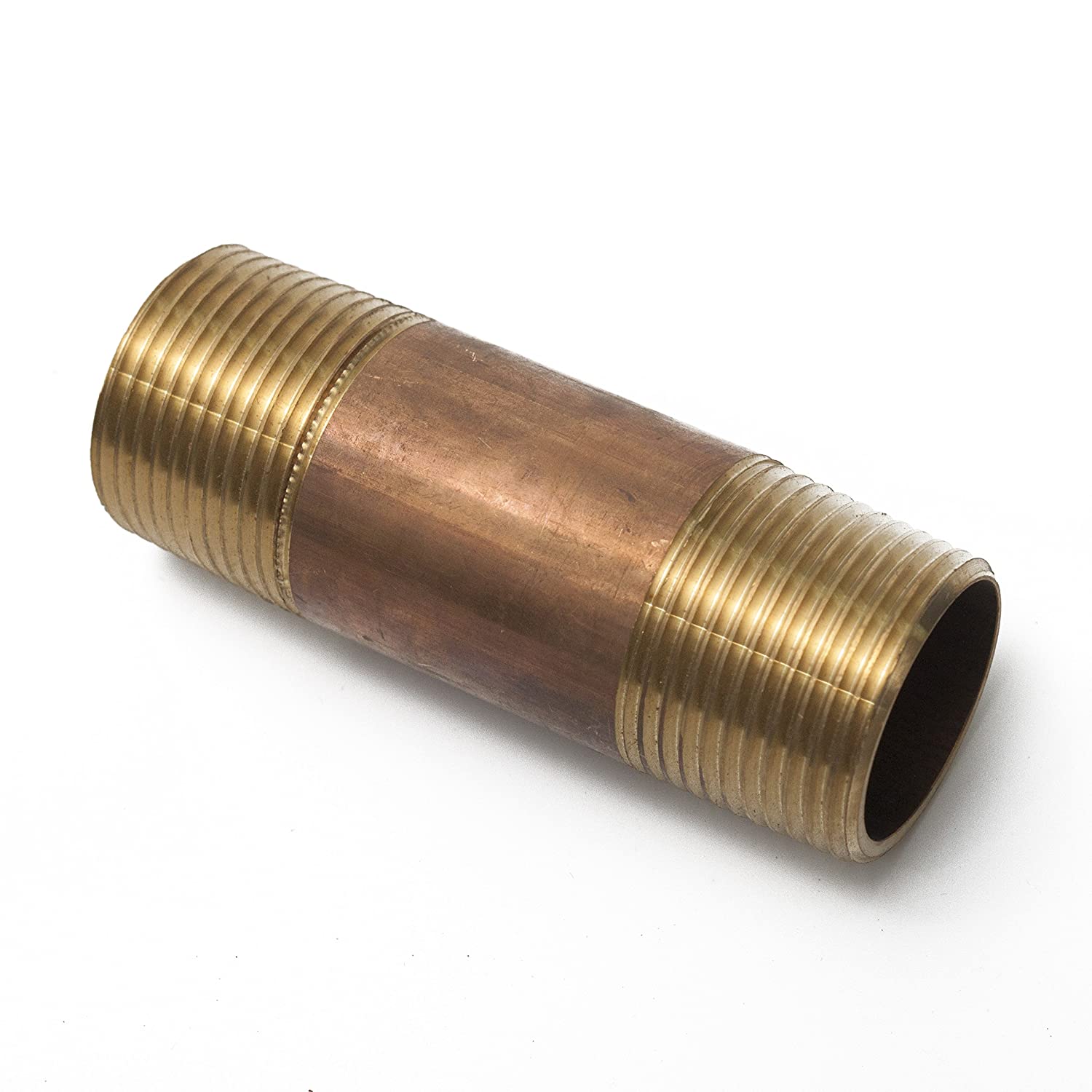 LTWFITTING Brass Pipe 3-1/2 Inch Long Nipples Fitting 1 Inch Male NPT Air Water(Pack of 10)