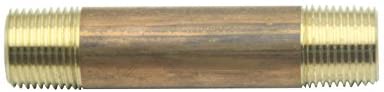 LTWFITTING Brass Pipe 2-1/2 Long Nipple Fitting 1/2 Male NPT Air Water(Pack of 20)