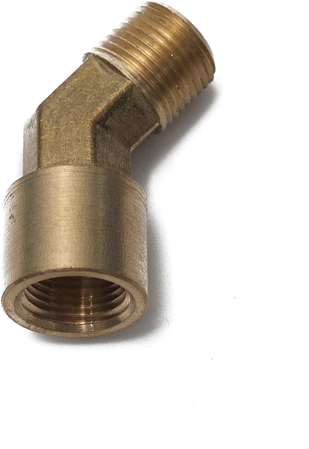 LTWFITTING Brass Pipe 45 Deg 3/8 Inch NPT Street Elbow Forged Fitting Fuel Air Boat(Pack of 150)