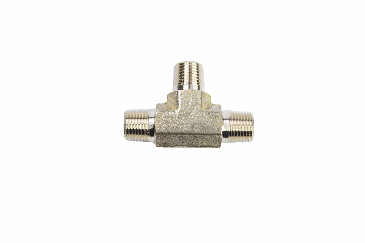 LTWFITTING Brass Pipe Fitting 1/8 Inch Male NPT Tee for Fuel Boat Air Oil (Pack of 25)