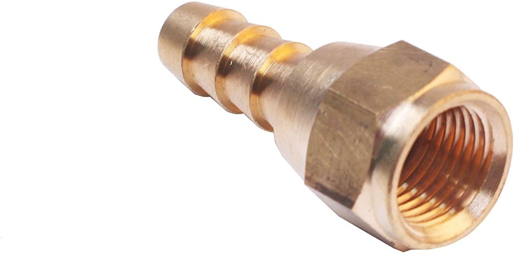 LTWFITTING Brass Flare Tube Fitting 5/16 Inch Hose ID x 5/16 Inch Female 45 Deg Swivel Nut Union (Pack of 25)
