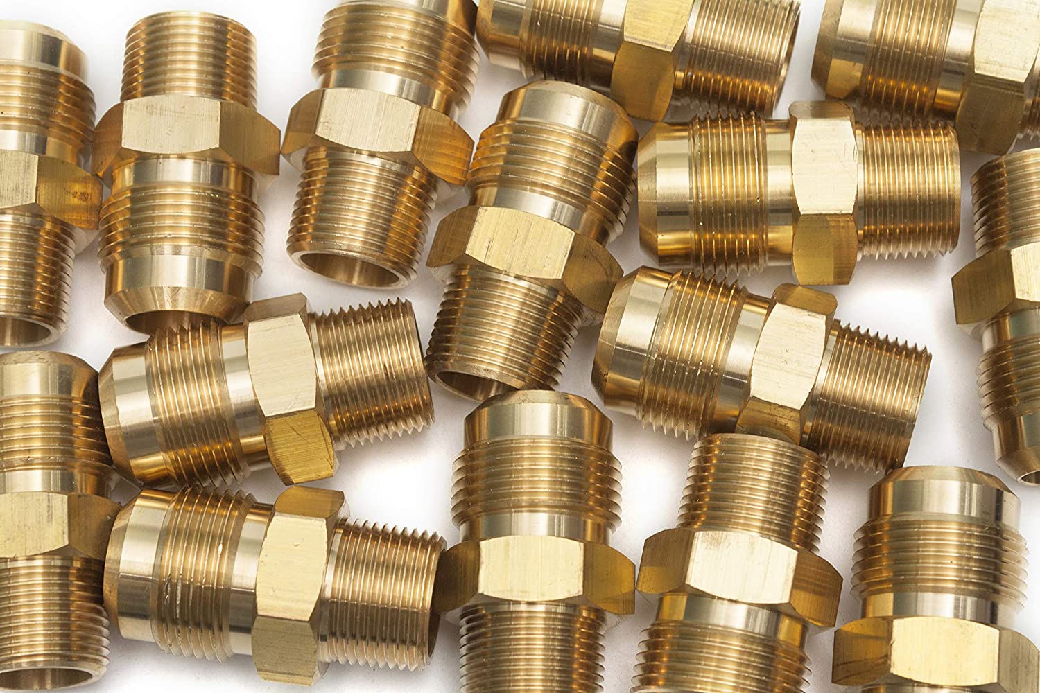 LTWFITTING Brass Flare 7/8 Inch OD x 3/4 Inch Male NPT Connector Tube Fitting(pack of 50)