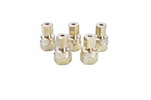 LTWFITTING Brass Compression Tube Fitting 1/8-Inch OD x 1/8-Inch Female NPT Coupler (Pack of 5 Sets)