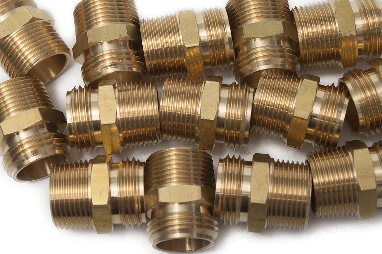 LTWFITTING 3/4 Inch MHT x 3/4 Inch MIP Brass Hose Adapter,Garden Hose Fitting(Pack of 150)