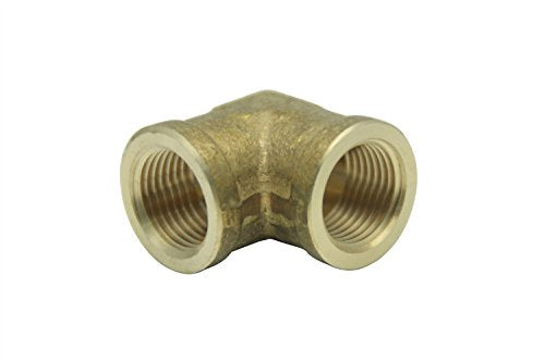LTWFITTING Lead Free Brass Pipe Fitting 90 Deg 1/2 Inch Female NPT Elbow Air Fuel Water(Pack of 100)