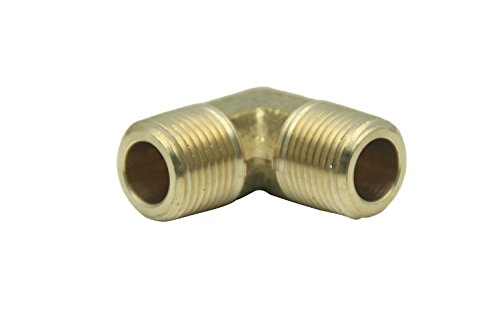LTWFITTING Lead Free Brass Pipe Fitting 90 Deg 3/8 Inch Male NPT Elbow Air Fuel Water(Pack of 200)