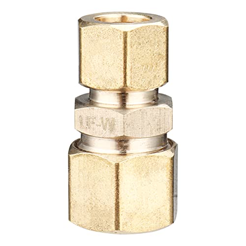 LTWFITTING Lead Free 1/2-Inch OD x 3/8-Inch OD Compression Reducing Union, Brass Compression Fitting (Pack of 200)