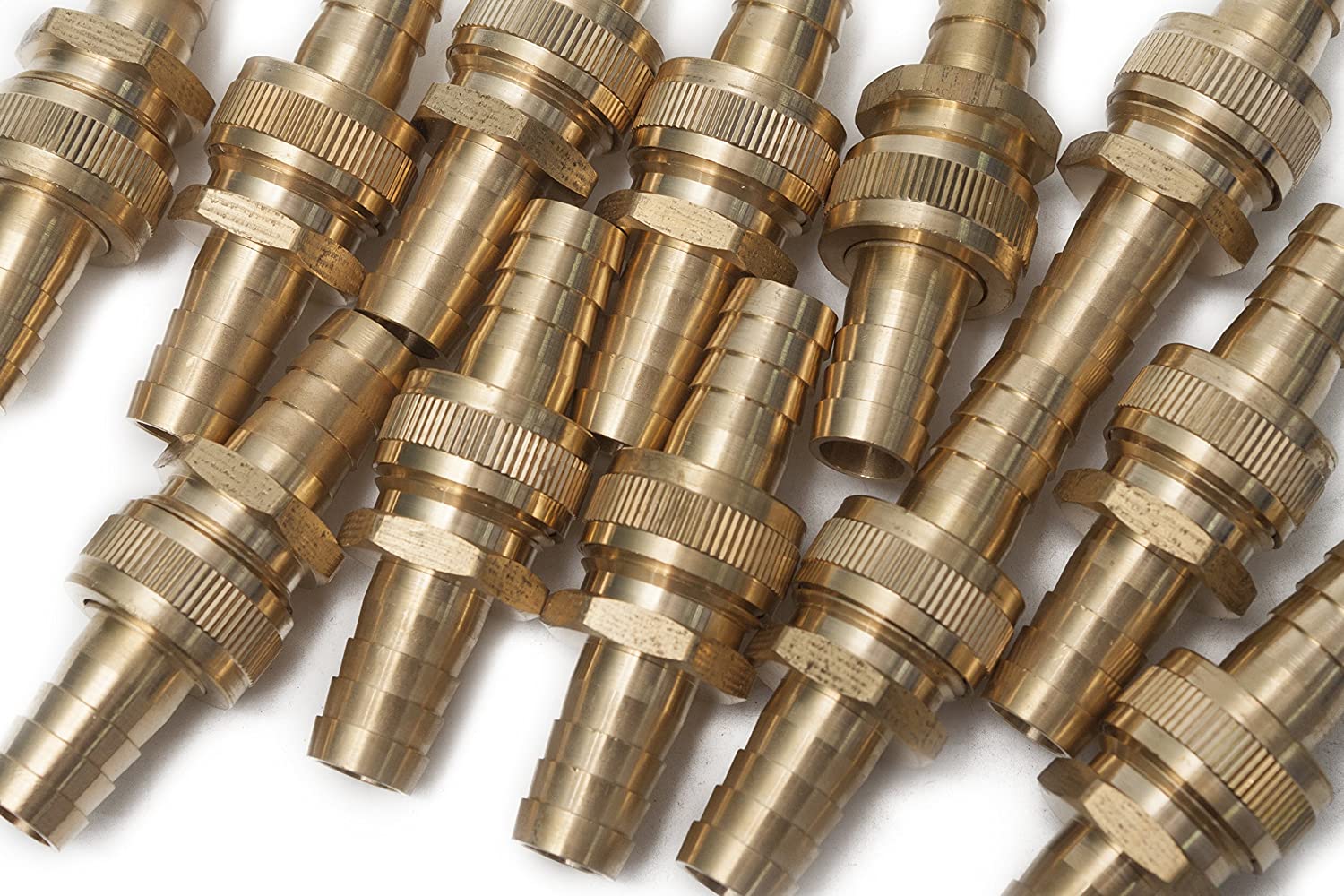 LTWFITTING Brass 5/8 Inch Barb x 5/8 Inch Barb Hose Repair/Mender,Garden Hose Fitting(Pack of 60)