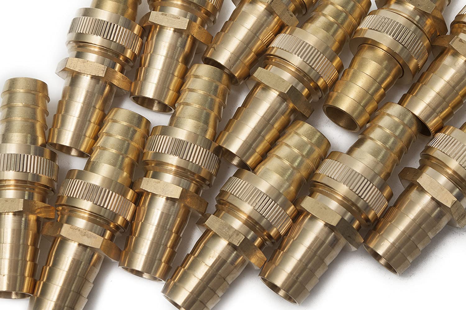 LTWFITTING Brass 3/4 Inch Barb x 3/4 Inch Barb Hose Repair/Mender,Garden Hose Fitting(Pack of 60)