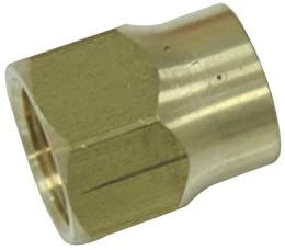 LTWFITTING Brass 5/8 Inch OD 45 Degree Flare Long Forged Nut,Brass Flare Tube Fitting(Pack of 100)