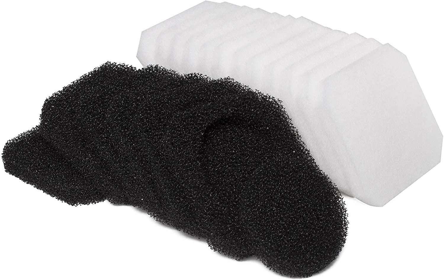 LTWHOME Coarse and Wool Fleece Filter Pads Set Fit for JBL CristalProfi e 400/700/900 (Pack of 18)