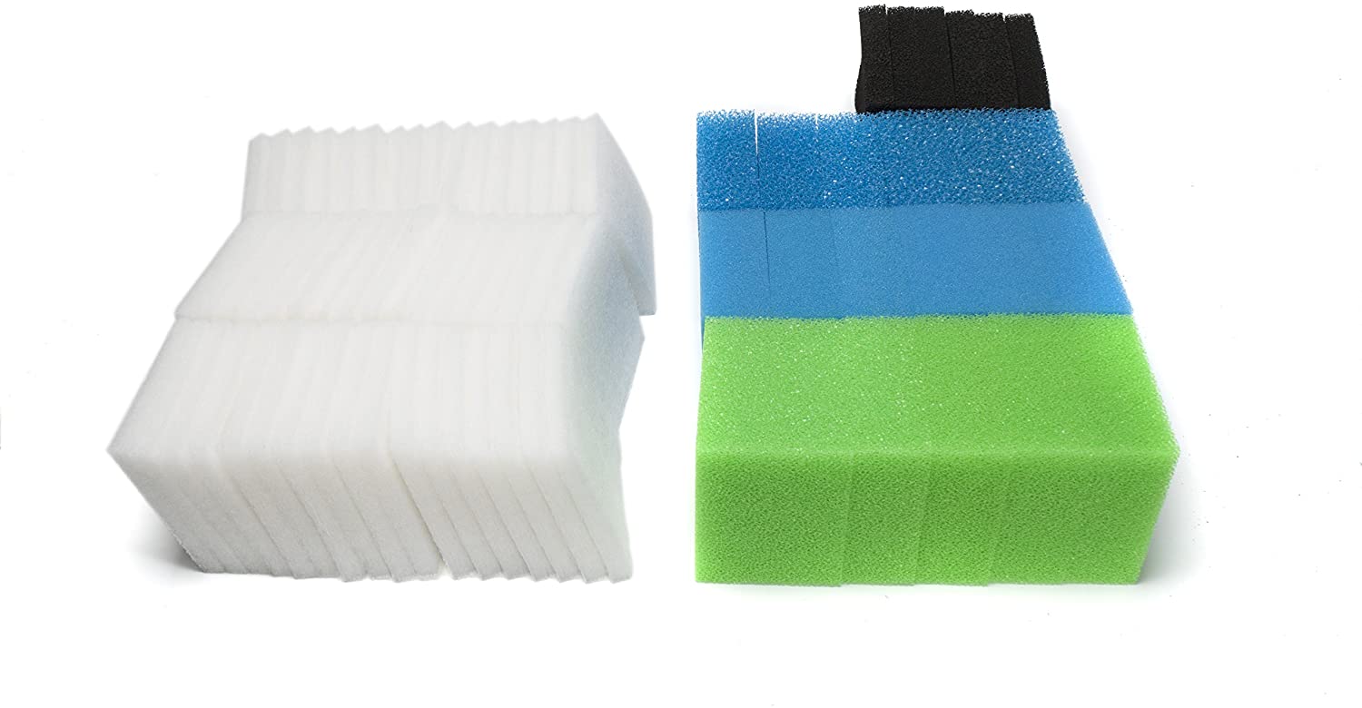 LTWHOME Value Pack of Fine Filters, Carbon Filters, Coarse Filters, Medium Foam Filters and Poly Filters Set Fit for Juwel Standard/BioFlow 6.0/ L (Pack of 68)