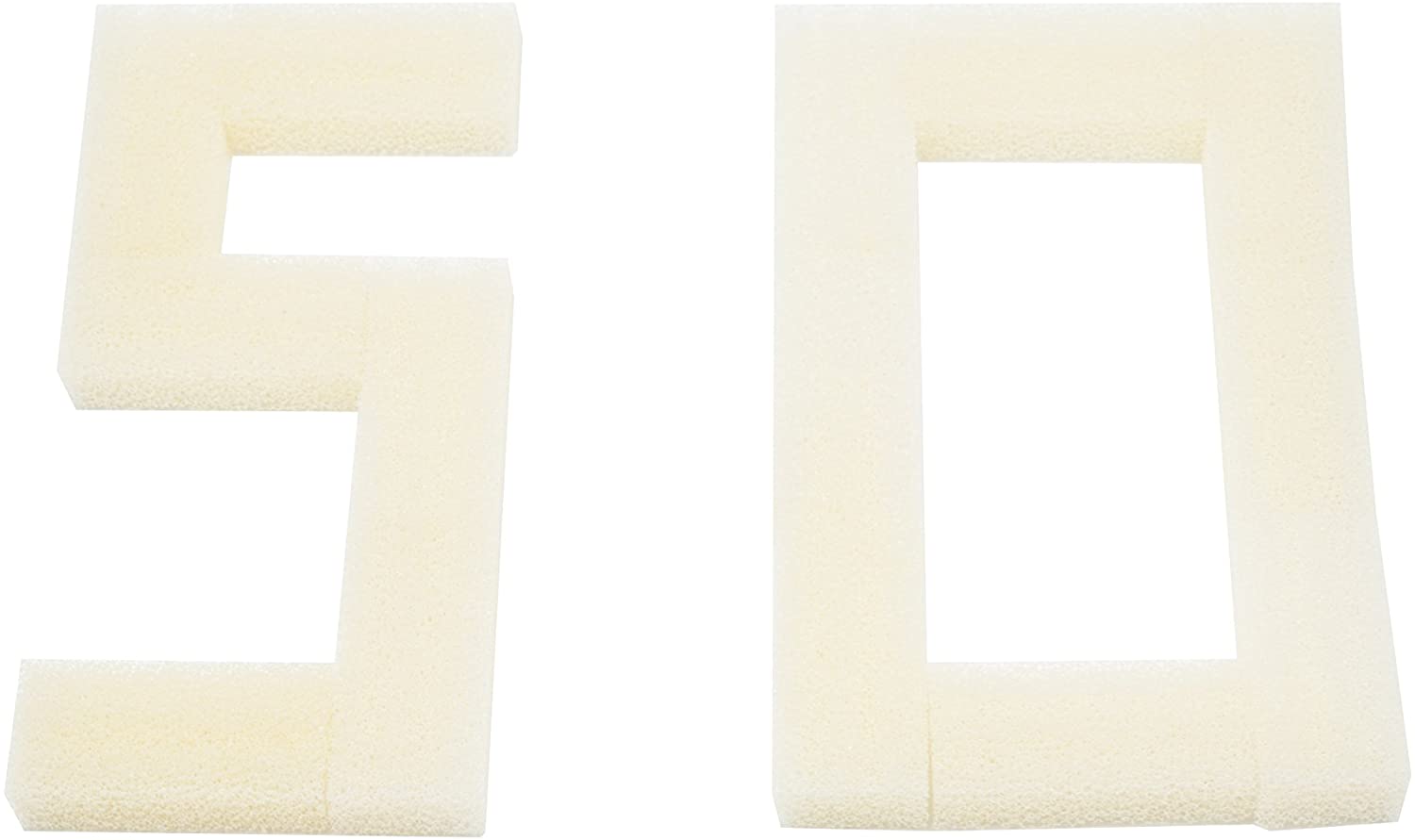 LTWHOME Compatible Foam Filters Non-Branded Suitable For Fluval 1 Plus Filter A-180 (Pack Of 50)