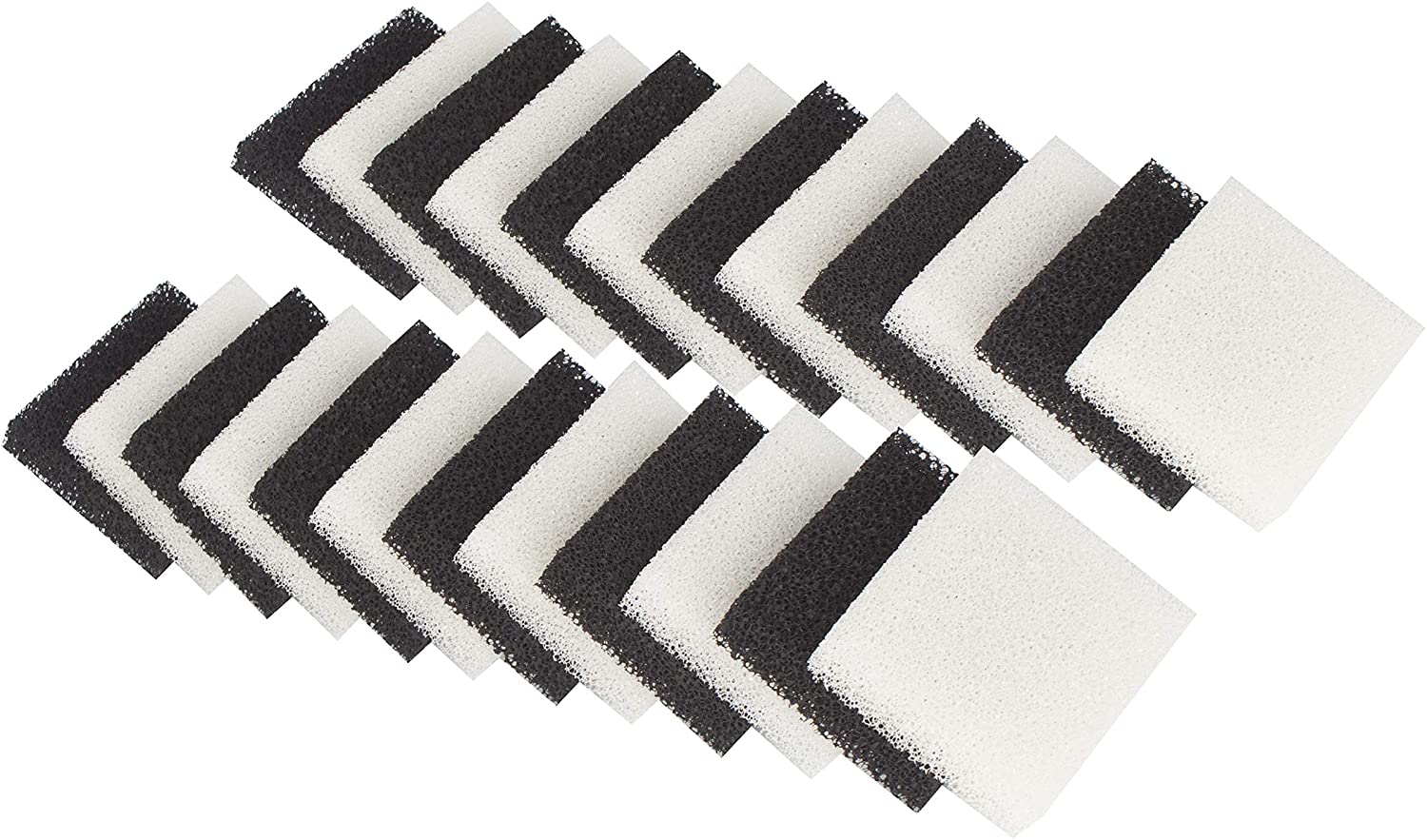 LTWHOME Compatible Foam Filters and Carbon Filters Set Suitable for Interpet PF2 Internal Filter(Pack of 24)