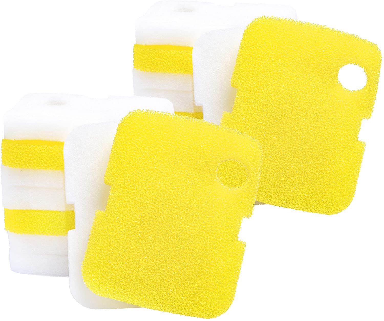 LTWHOME Compatible Bio Sponge and Floss Pad Replacement for Cascade 700/1000 GPH Aquarium Canister Filter (Pack of 18)