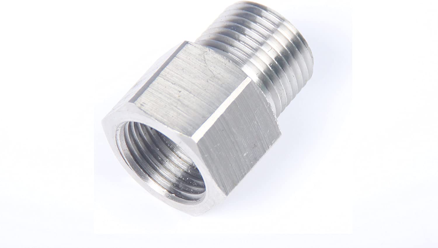 LTWFITTING Bar Production Stainless Steel 316 Pipe Fitting 3/8 Inch Female x 3/8 Inch Male NPT Adapter Air Fuel Water (Pack of 400)