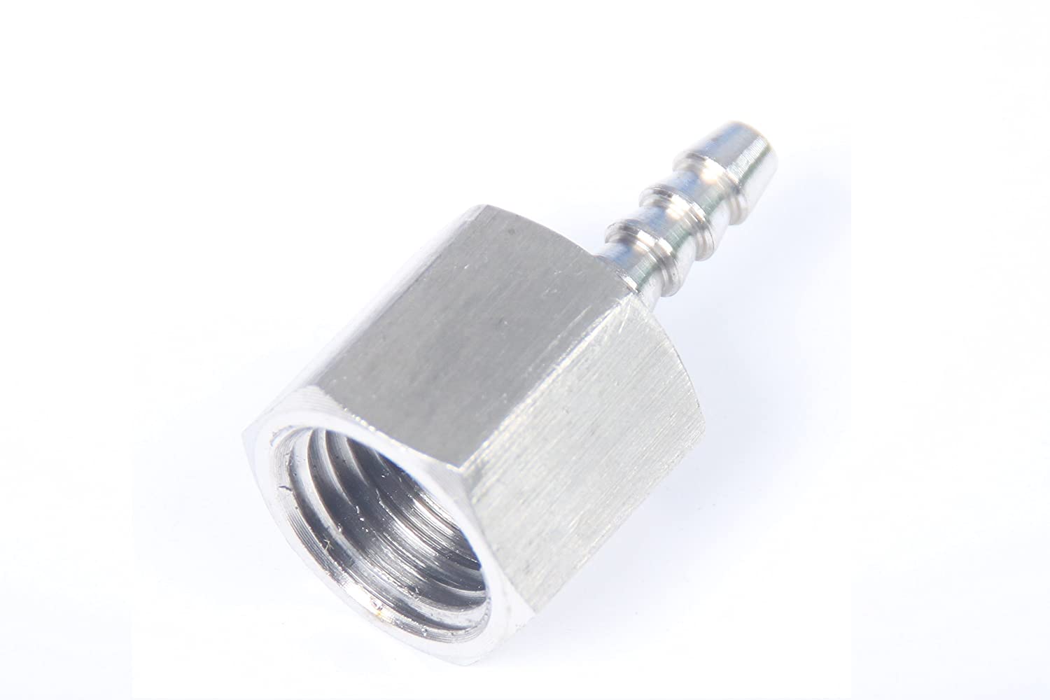 LTWFITTING Bar Production Stainless Steel 316 Barb Fitting Coupler 1/8 Inch Hose ID x 1/4 Inch Female NPT Air Fuel Water (Pack of 25)