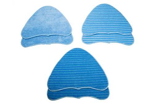 LTWHOME Scrubbing and Microfibre Cleaning Pads Fit for Vax S2 Series and Hoover WH20200 Steam Mop,Compare to Hoover Part No. WH01000 (Pack of 6)