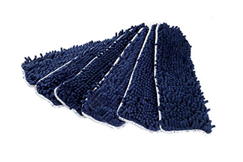 LTWHOME 18 Inch Washable Chenille Microfiber Coral Flat Mop Pad Refills(Pack of 6)