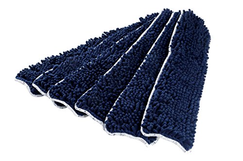 LTWHOME 24 Inch Microfiber Chenille Coral Washable Flat Mop Pad Refills(Pack of 12)