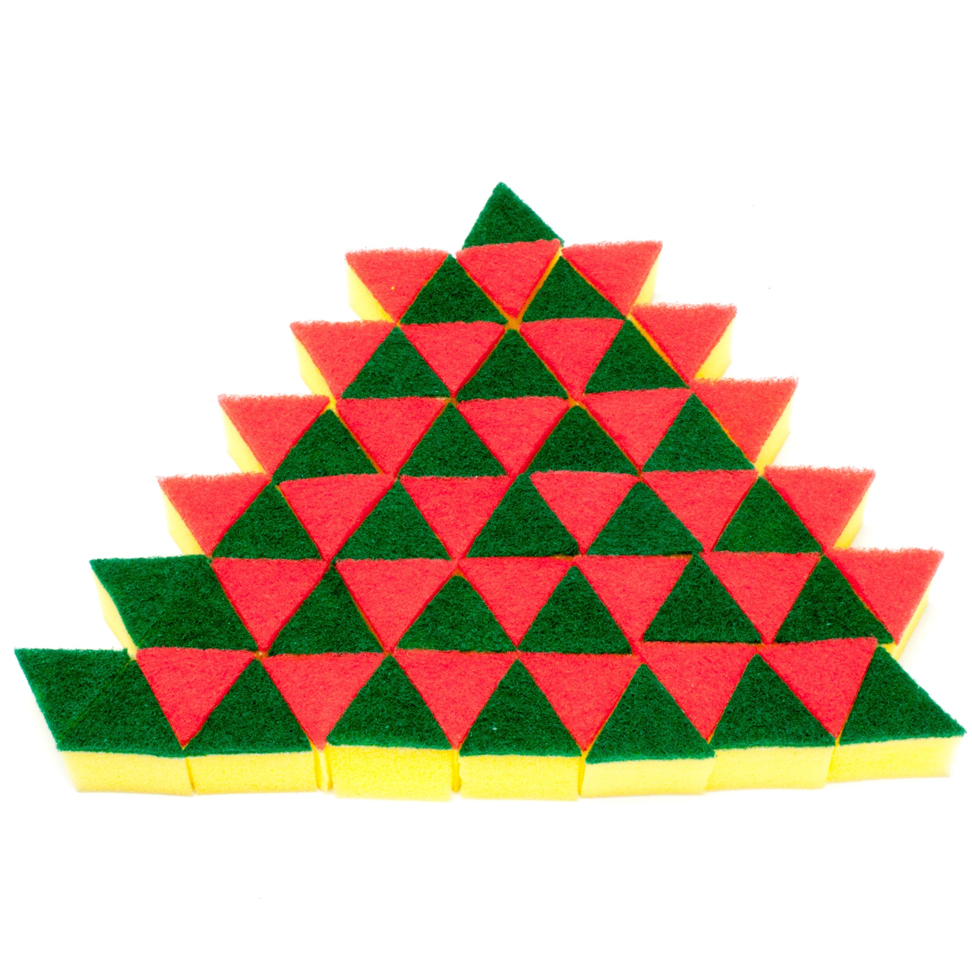 LTWHOME Cute Triangle Small Cleaning Sponge for Cleaning the Corner, Dead Angle of Kitchen and More (Pack of 60)