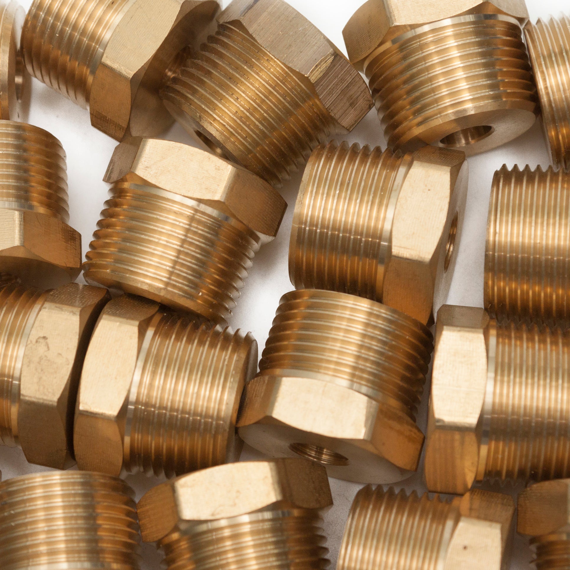 LTWFITTING Brass Pipe Hex Bushing Reducer Fittings 3/4 Inch Male x 1/8 Inch Female NPT Fuel(Pack of 50)