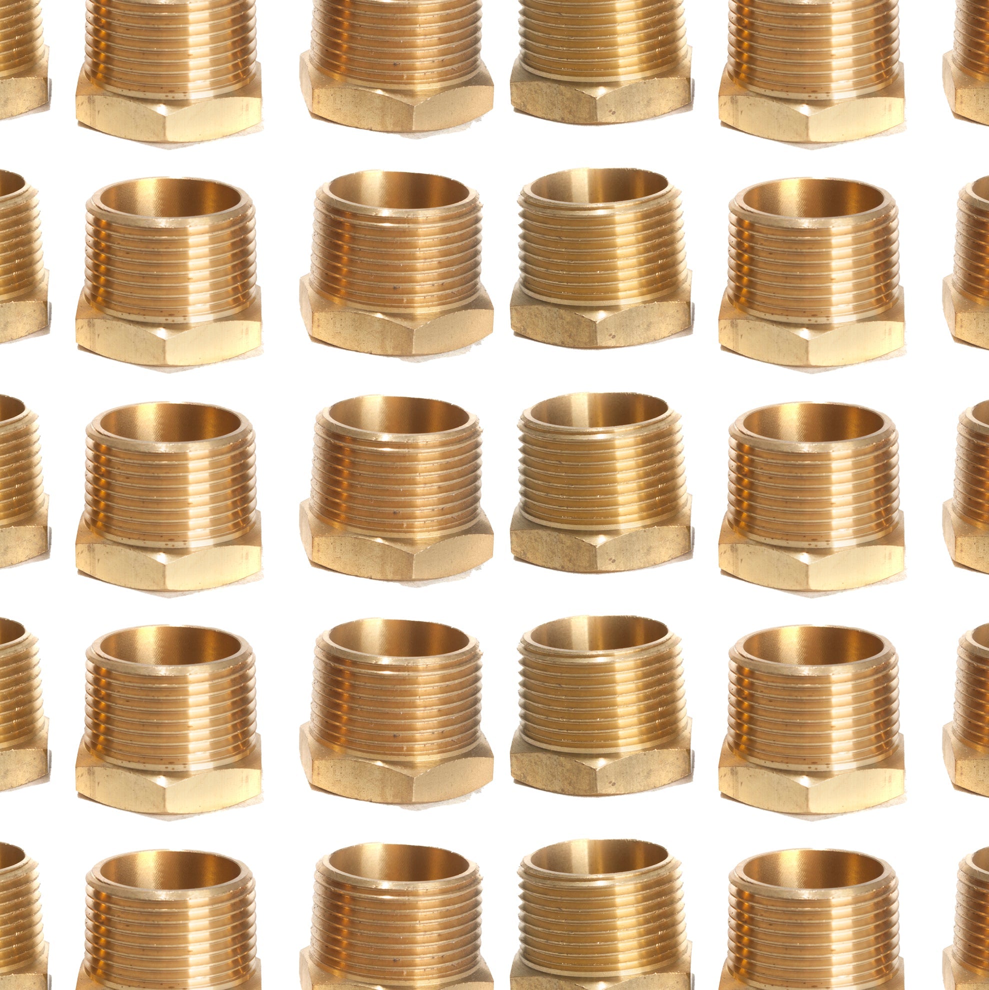 LTWFITTING Brass Pipe Hex Bushing Reducer Fittings 1 Inch Male x 1/4 Inch Female NPT Fuel(Pack of 50)