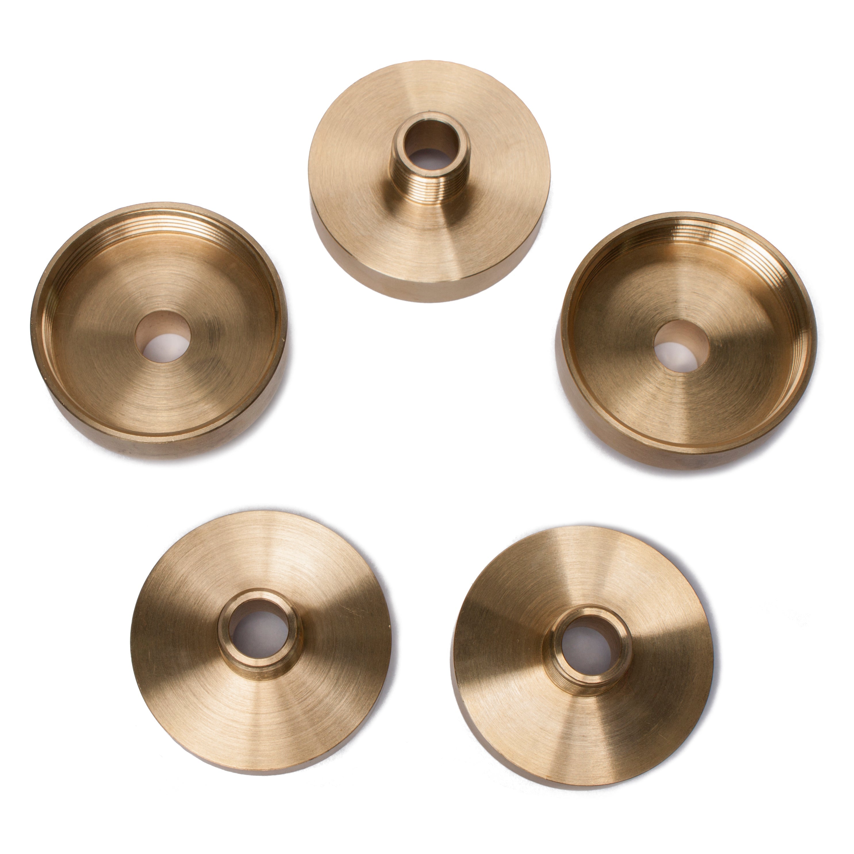 LTWFITTING Brass Pipe 2 Inch Female x 1/2 Inch Male NPT Adapter Fuel Gas Air (Pack of 5)