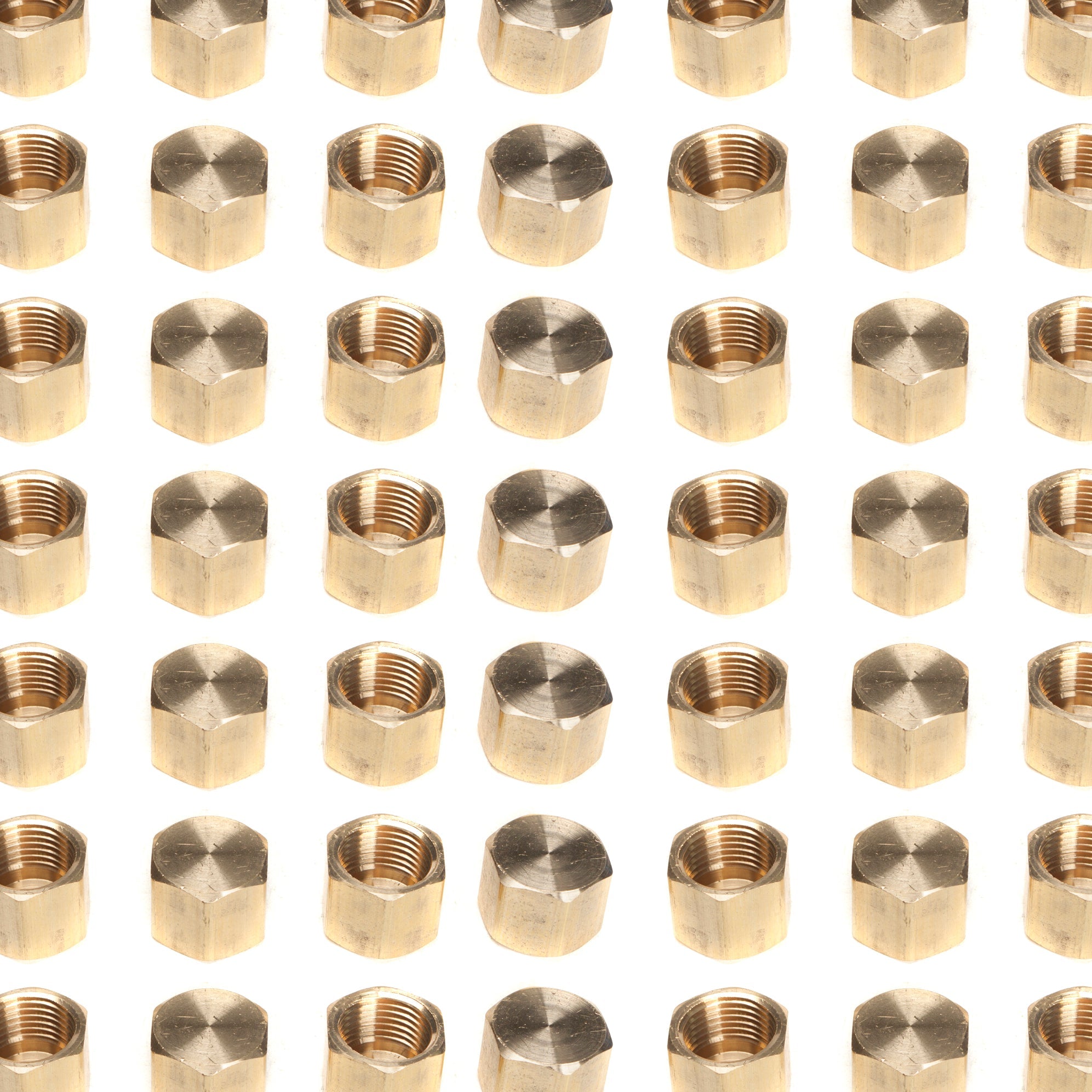 LTWFITTING Brass Pipe Cap Fittings 3/8-Inch NPT Air Fuel Water Boat(Pack of 300)
