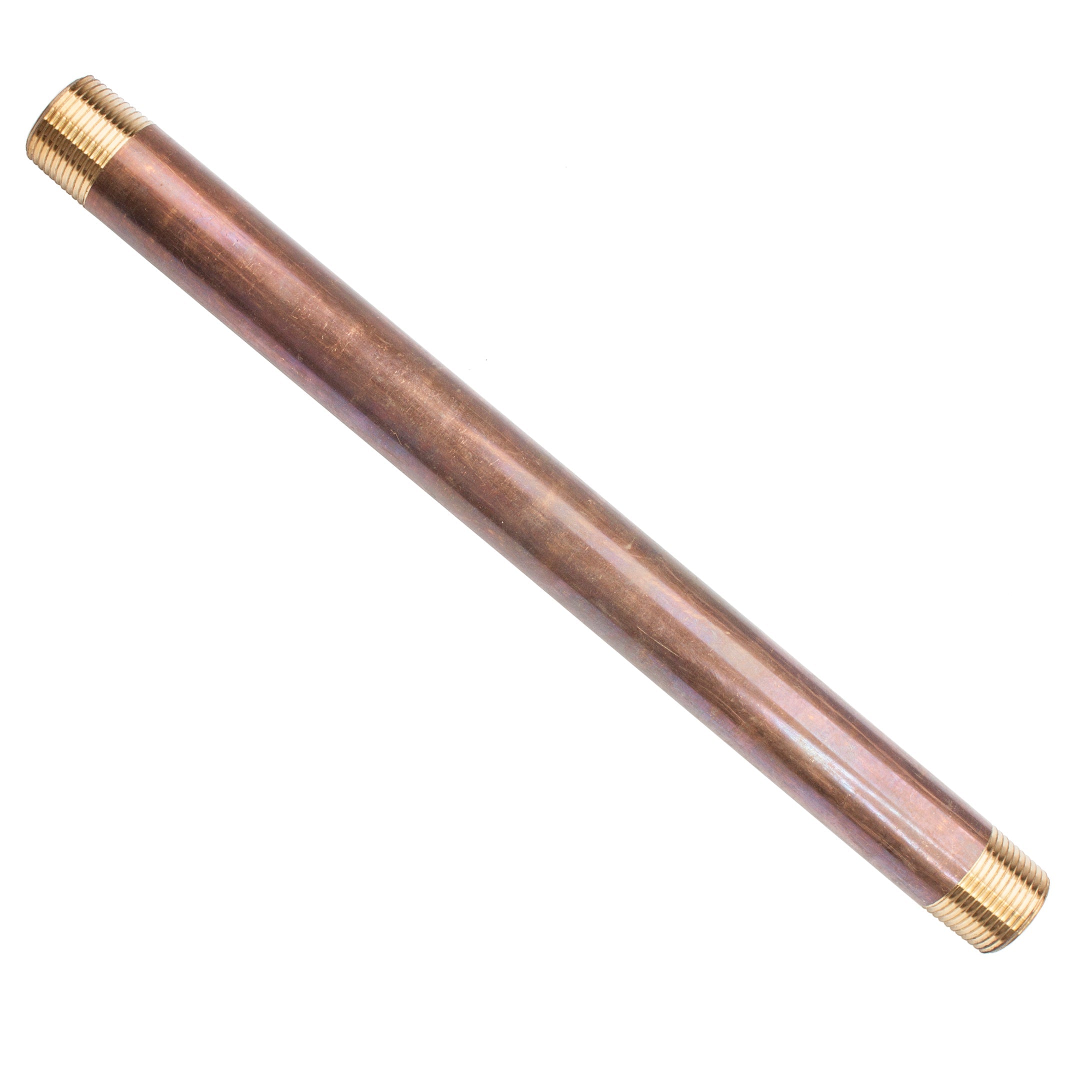 LTWFITTING Red Brass Pipe Fitting, Nipple, 3/4 Inch NPT Male X 12 Inch Length (Pack of 1)