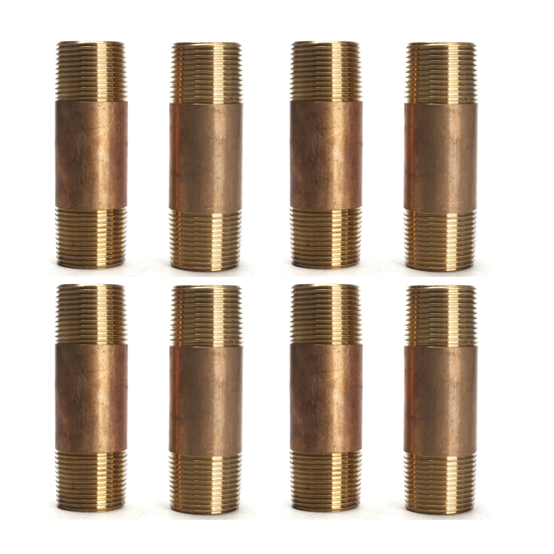 LTWFITTING Brass Pipe 4 Inch Long Nipples Fitting 1 Inch Male NPT Air Water(Pack of 8)