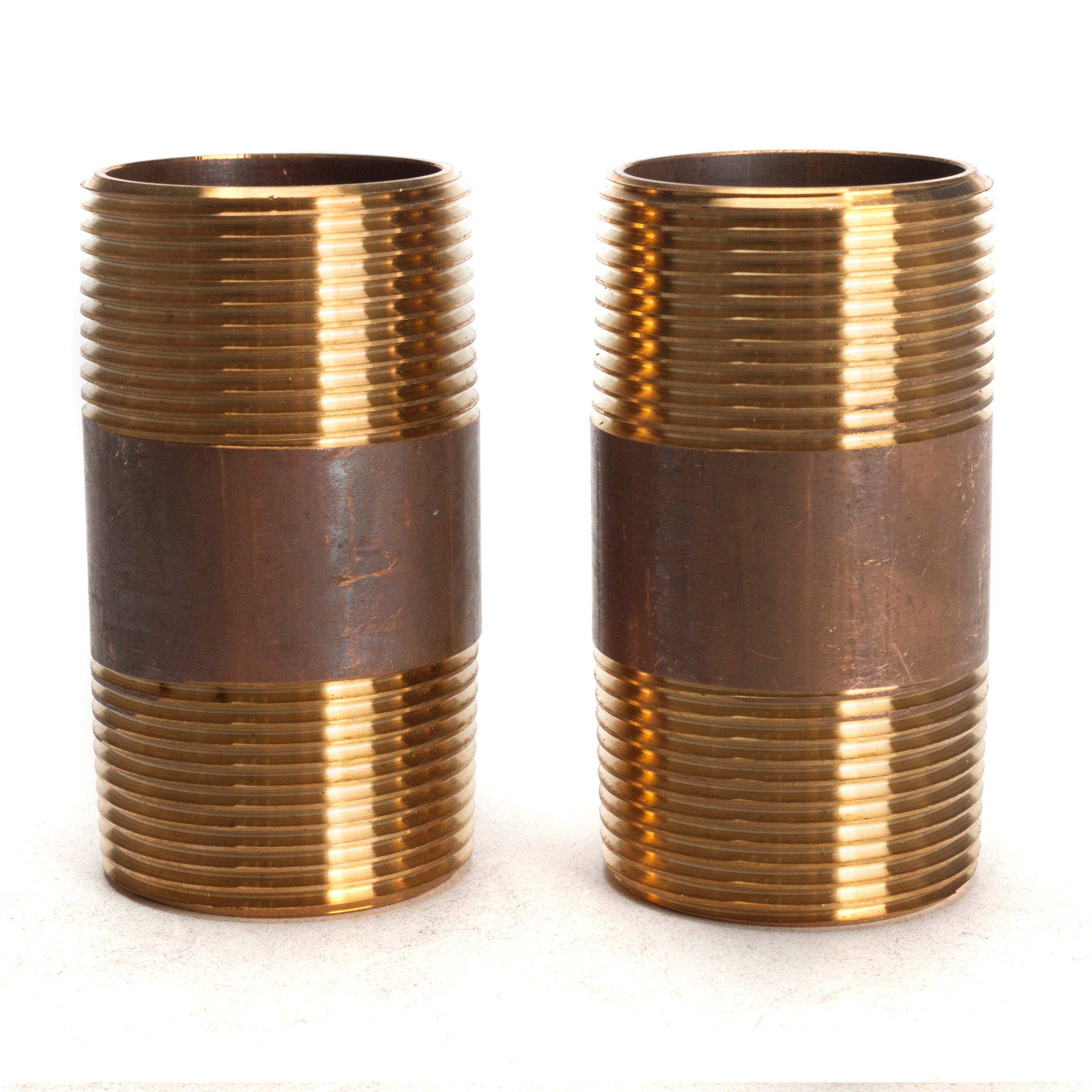 LTWFITTING Brass Pipe 3 Inch Long Nipple Fitting 1-1/4 Inch Male NPT Air Water(Pack of 2)