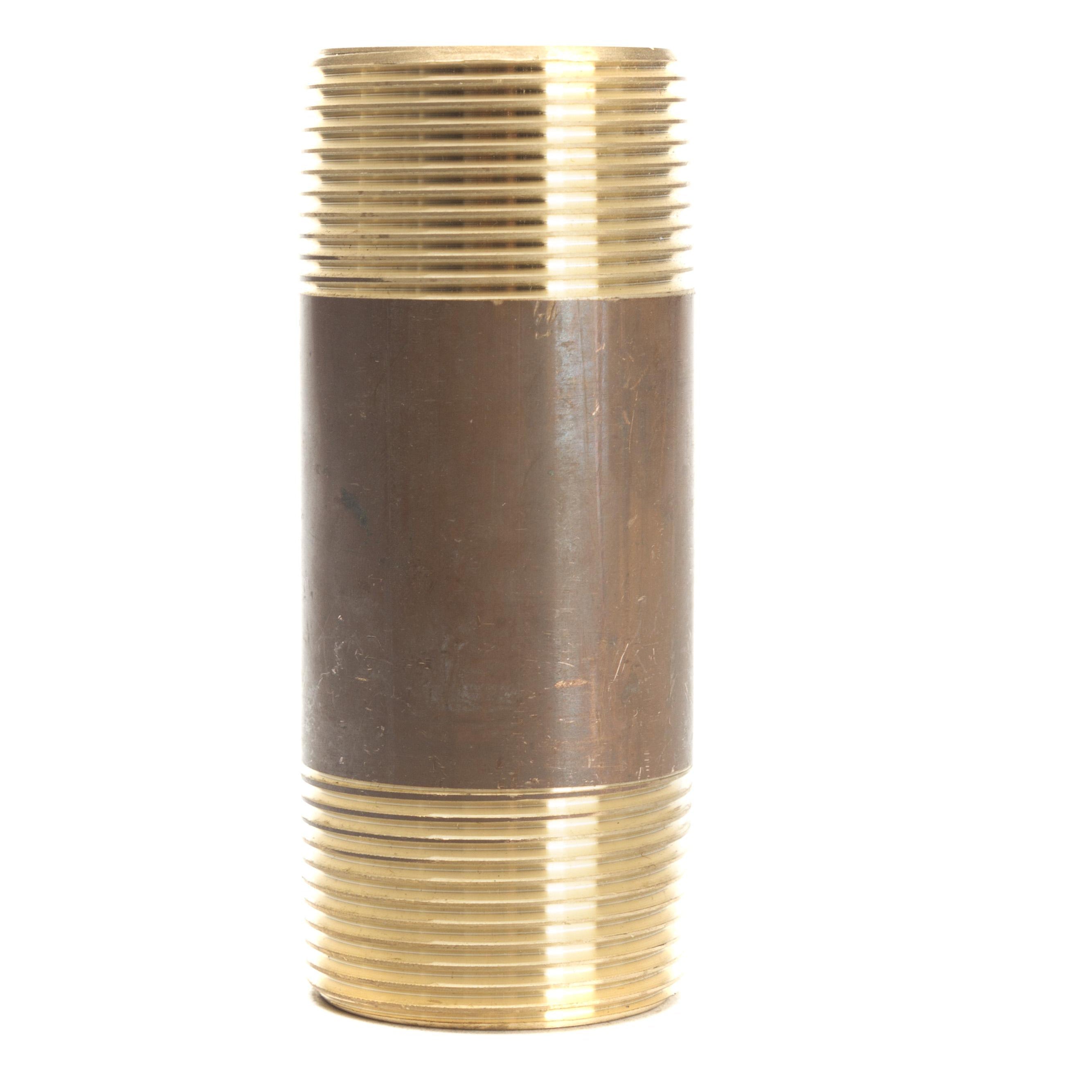 LTWFITTING Brass Pipe 4 Inch Long Nipple Fitting 1-1/4 Inch Male NPT Air Water(Pack of 1)