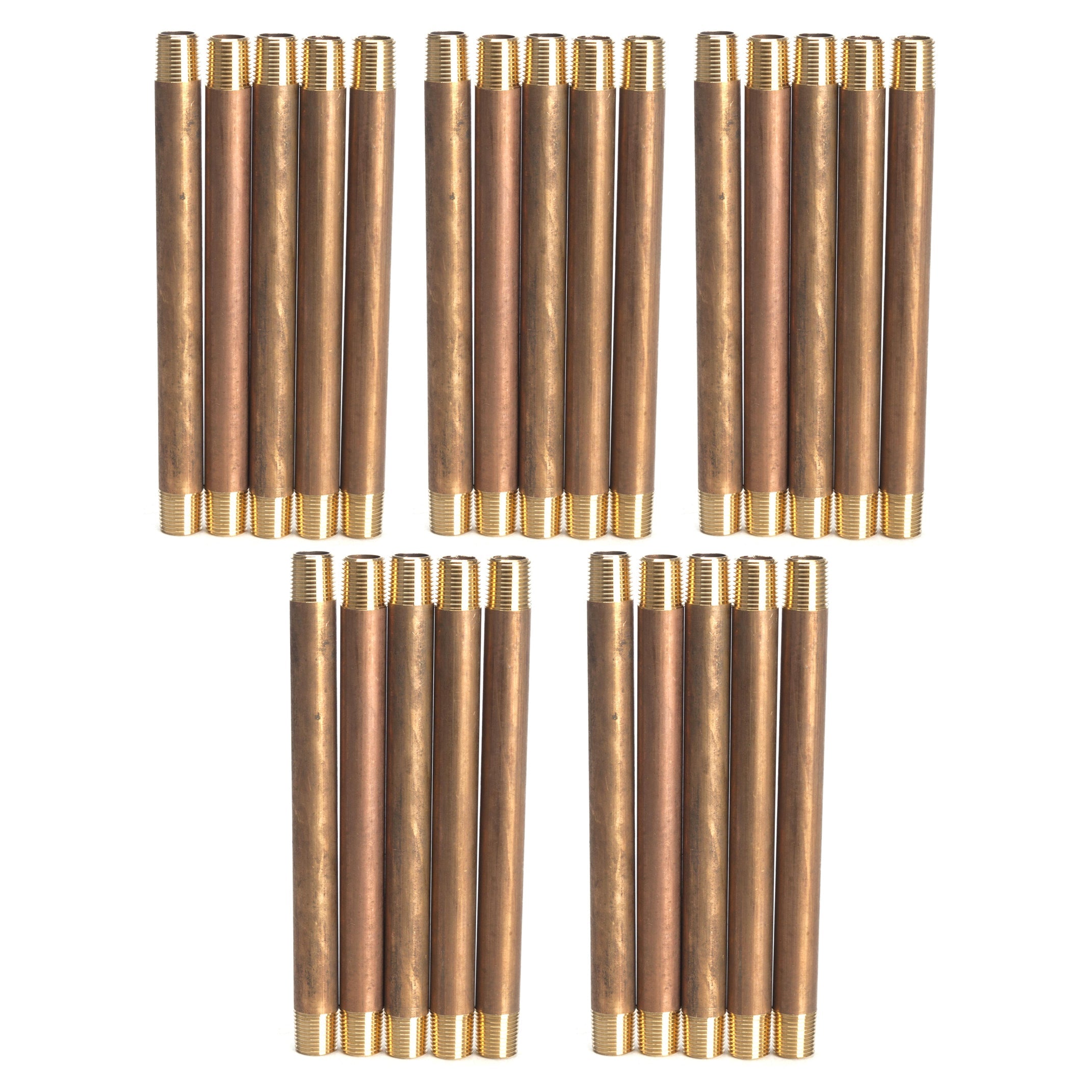 LTWFITTING Brass Pipe 4-1/2 Long Nipple Fitting 1/8 Male NPT Air Water(Pack of 25)