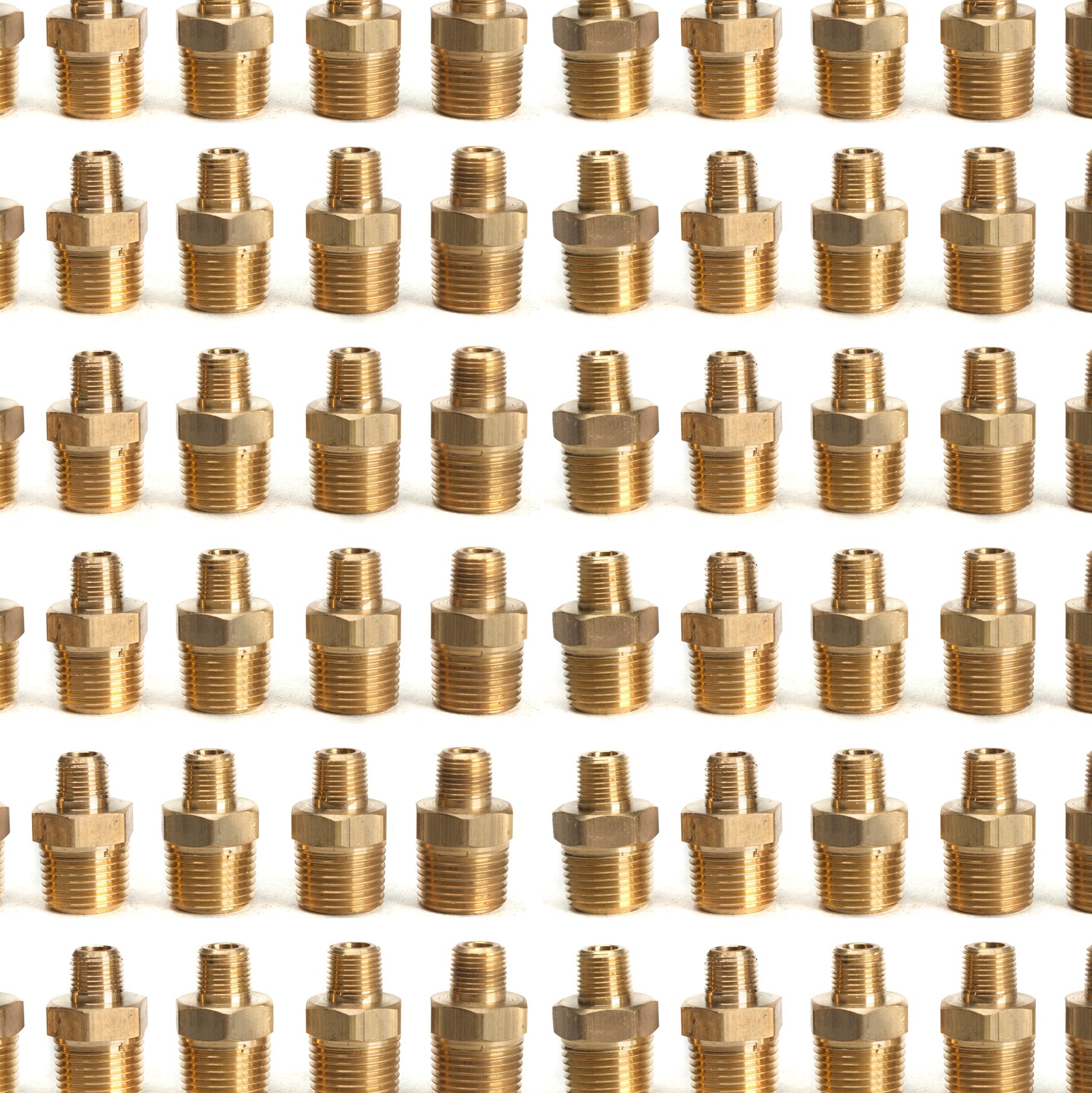 LTWFITTING Brass Pipe Hex Reducing Nipples Fitting 3/8-Inch x 1/8-Inch Male NPT(Pack of 200