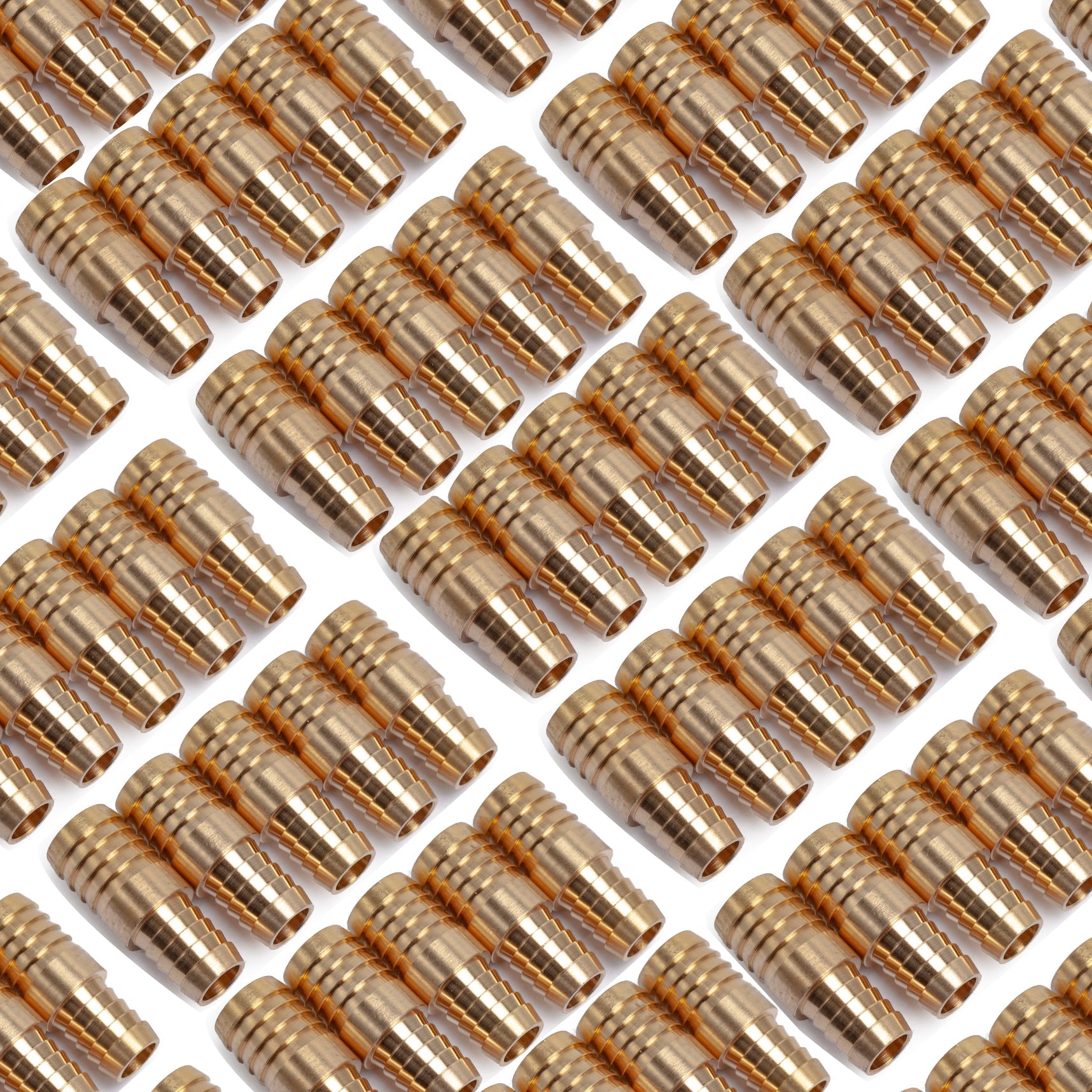 LTWFITTING Brass Barb Hose Reducing Splicer Mender 1/2-Inch ID Hose x5/8-Inch ID Hose Fitting Air Water Fuel Boat(Pack of 200)