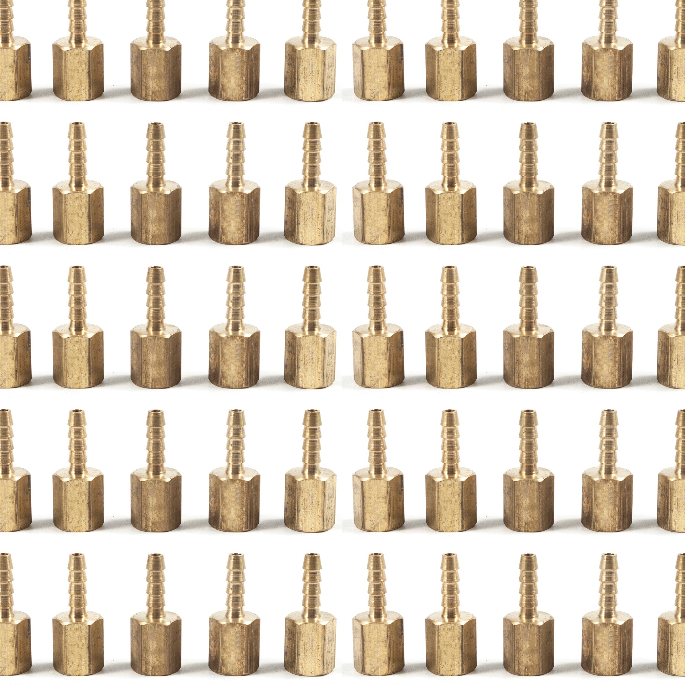 LTWFITTING Brass Fitting Coupler/Adapter 1/8-Inch Hose Barb x 1/8-Inch Female NPT(Pack of 500)