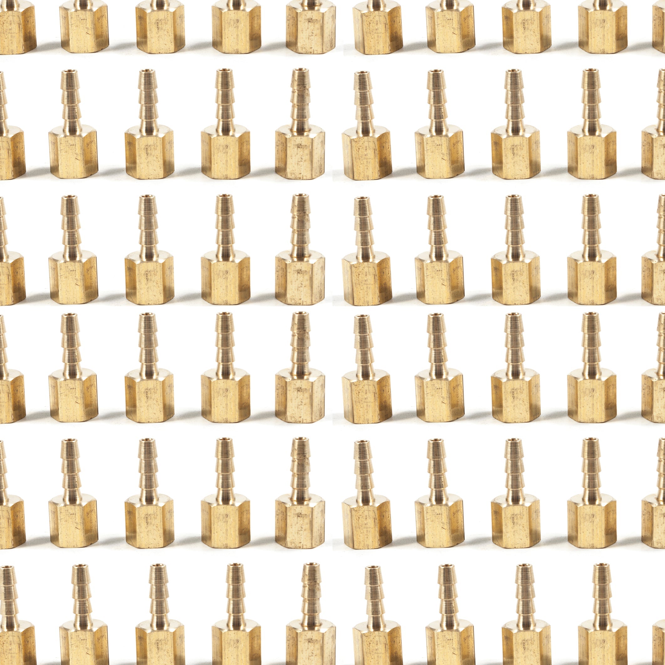 LTWFITTING Brass Fitting Coupler 3/16-Inch Hose Barb x 1/8-Inch Female NPT Fuel Gas Water(Pack of 500)