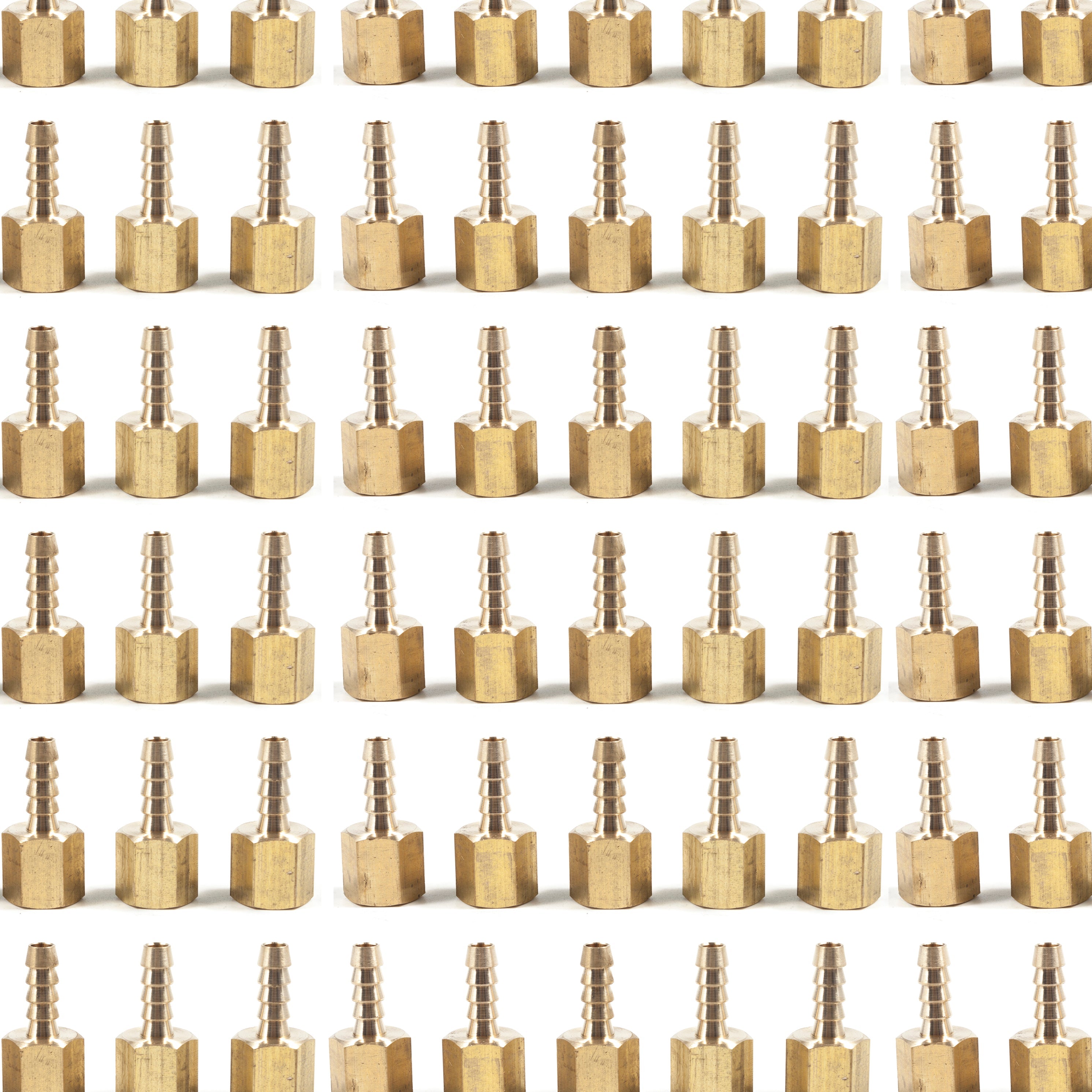 LTWFITTING Brass Fitting Coupler 1/4-Inch Hose Barb x 1/4-Inch Female NPT Fuel Water Boat(Pack of 300)
