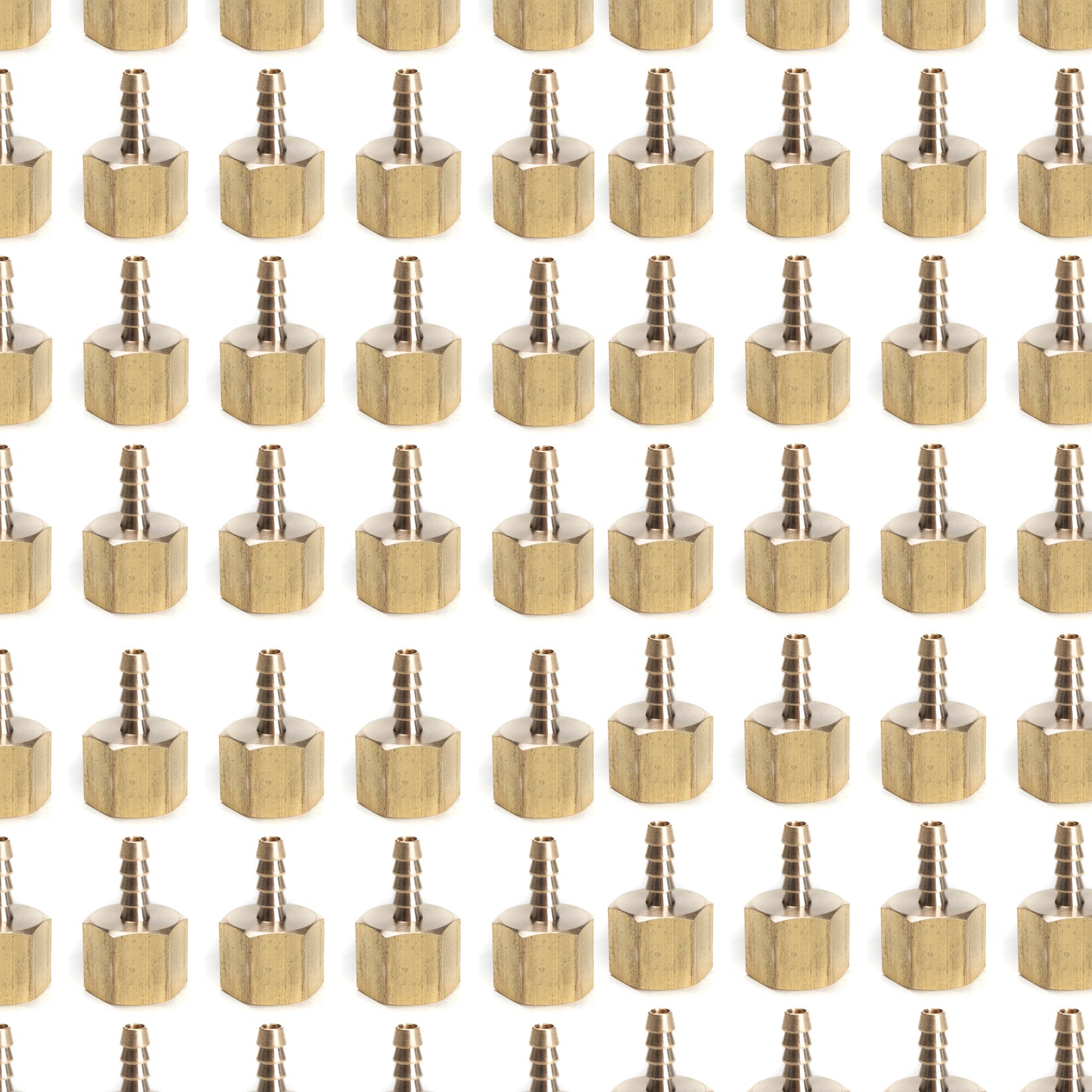 LTWFITTING Brass Fitting Coupler 1/4-Inch Hose Barb x 1/2-Inch Female NPT Fuel Water Boat(Pack of 200)
