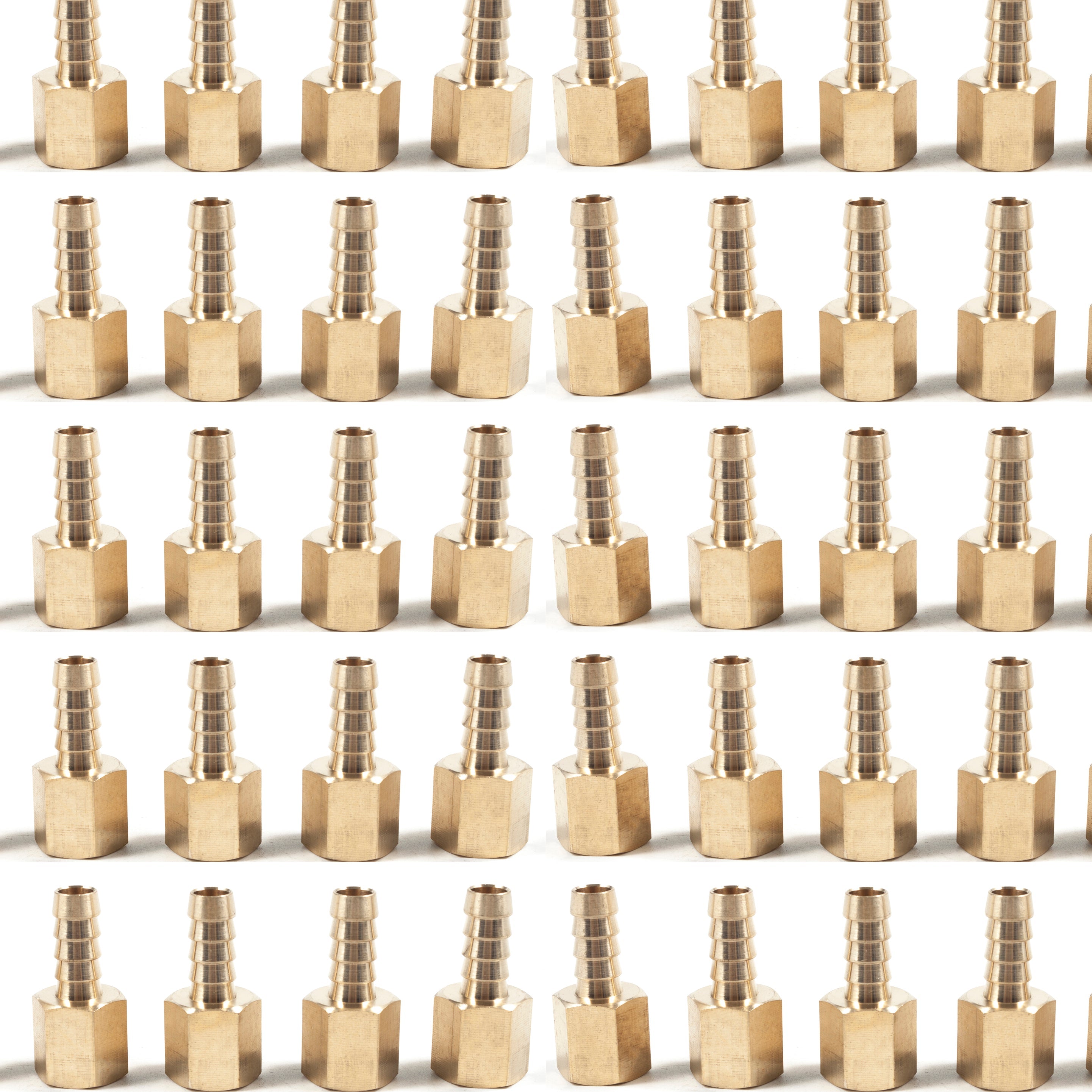 LTWFITTING Brass Fitting Coupler 5/16-Inch Hose Barb x 1/4-Inch Female NPT Fuel Water Boat(Pack of 300)