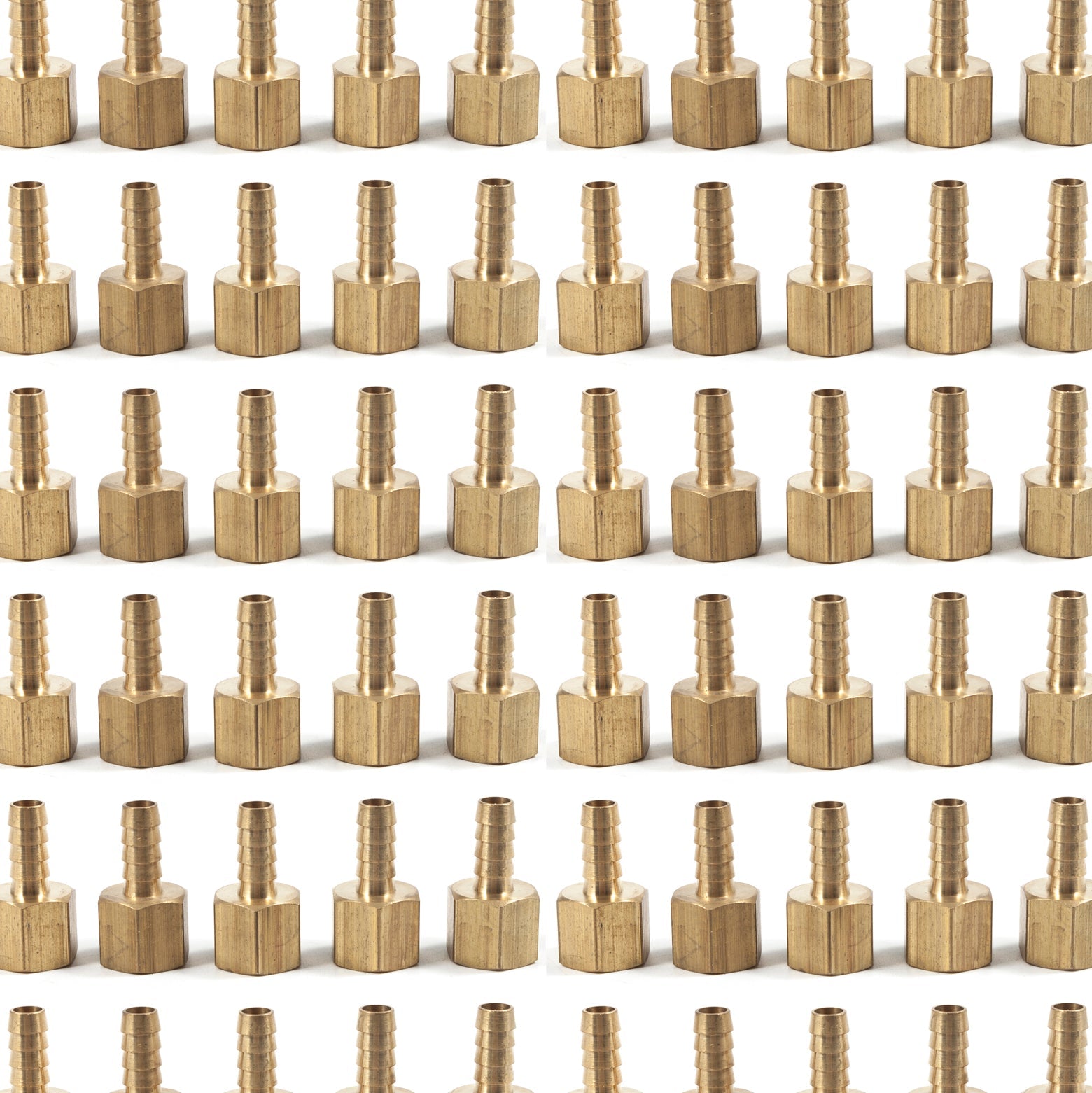 LTWFITTING Brass Fitting Coupler 5/16-Inch Hose Barb x 3/8-Inch Female NPT Fuel Water Boat(Pack of 200)